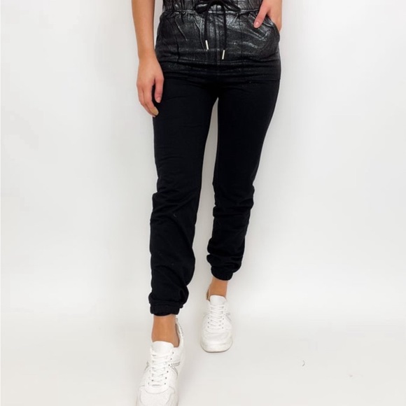 White birch metallic black joggers - Picture 2 of 9